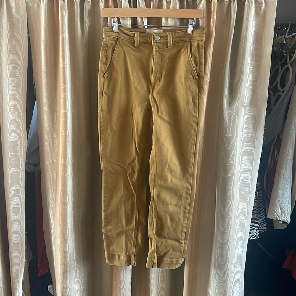 Everlane straight leg mustard pant